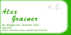 alex grainer business card